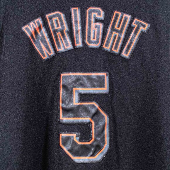 New York Mets David Wright Alternate Jersey Majestic Made in USA Medium MLB - Picture 10 of 10